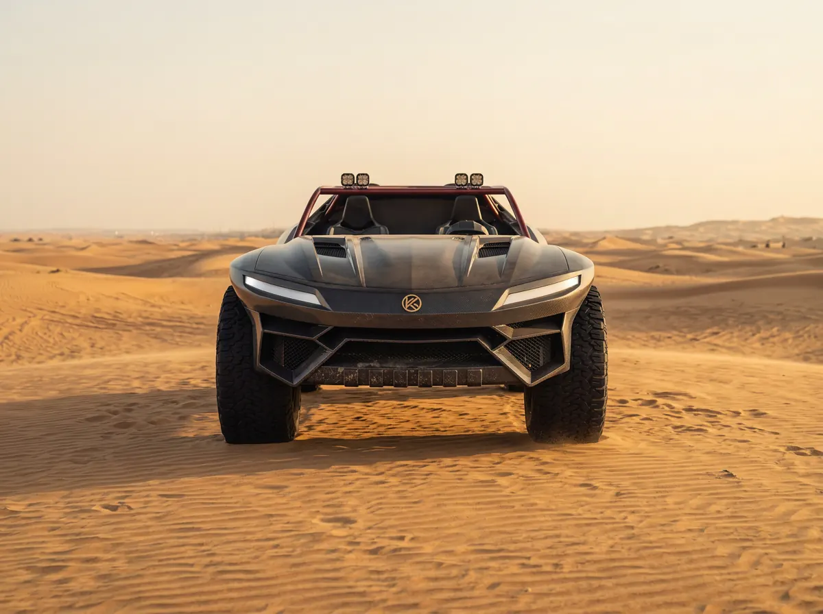 Karbon Toys by Kynetik Koncepts — carbon-bodied Can-Am buggy in the UAE dunes