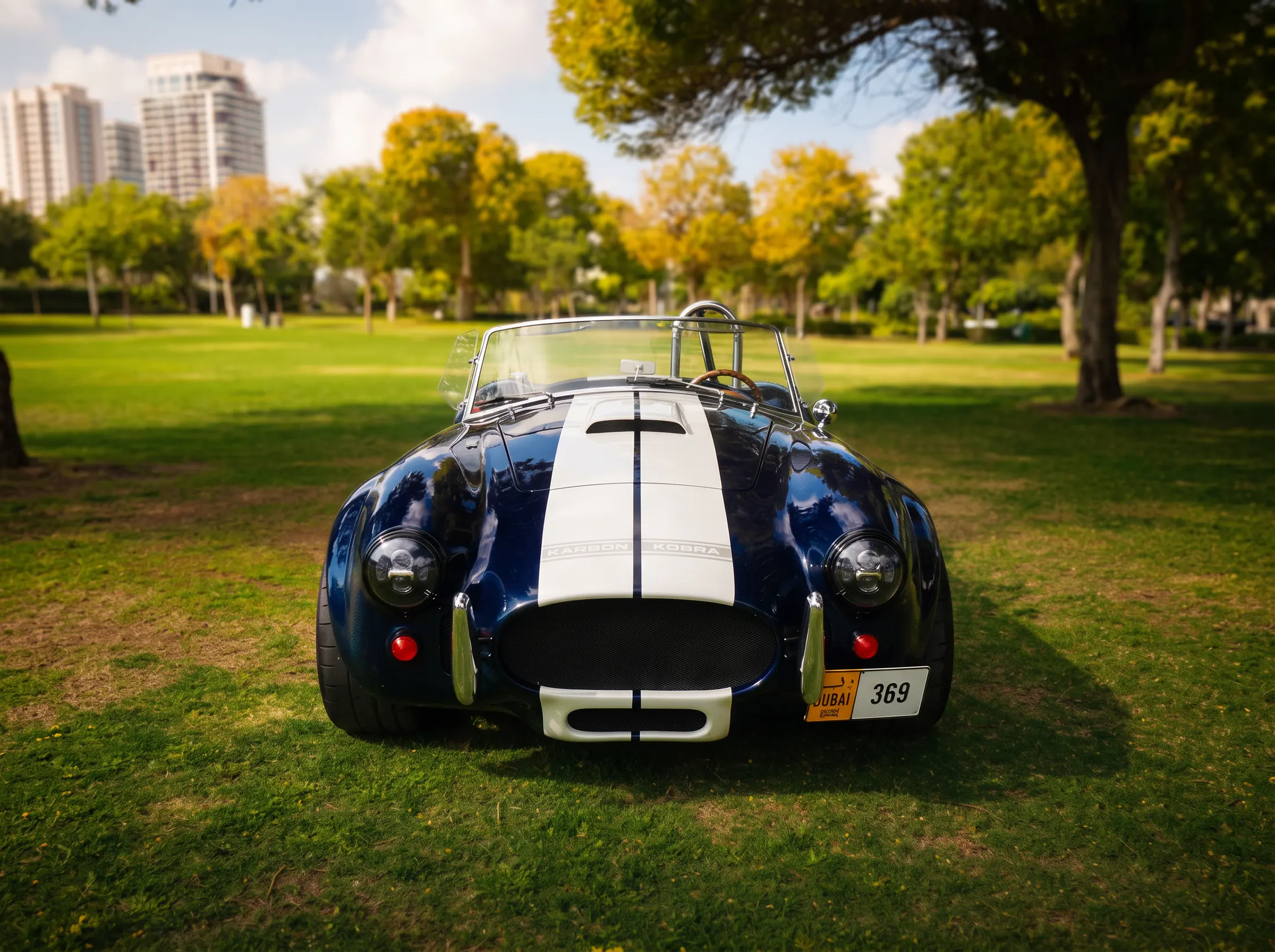 Karbon Kobra by Kynetik Koncepts — front, parked on grass
