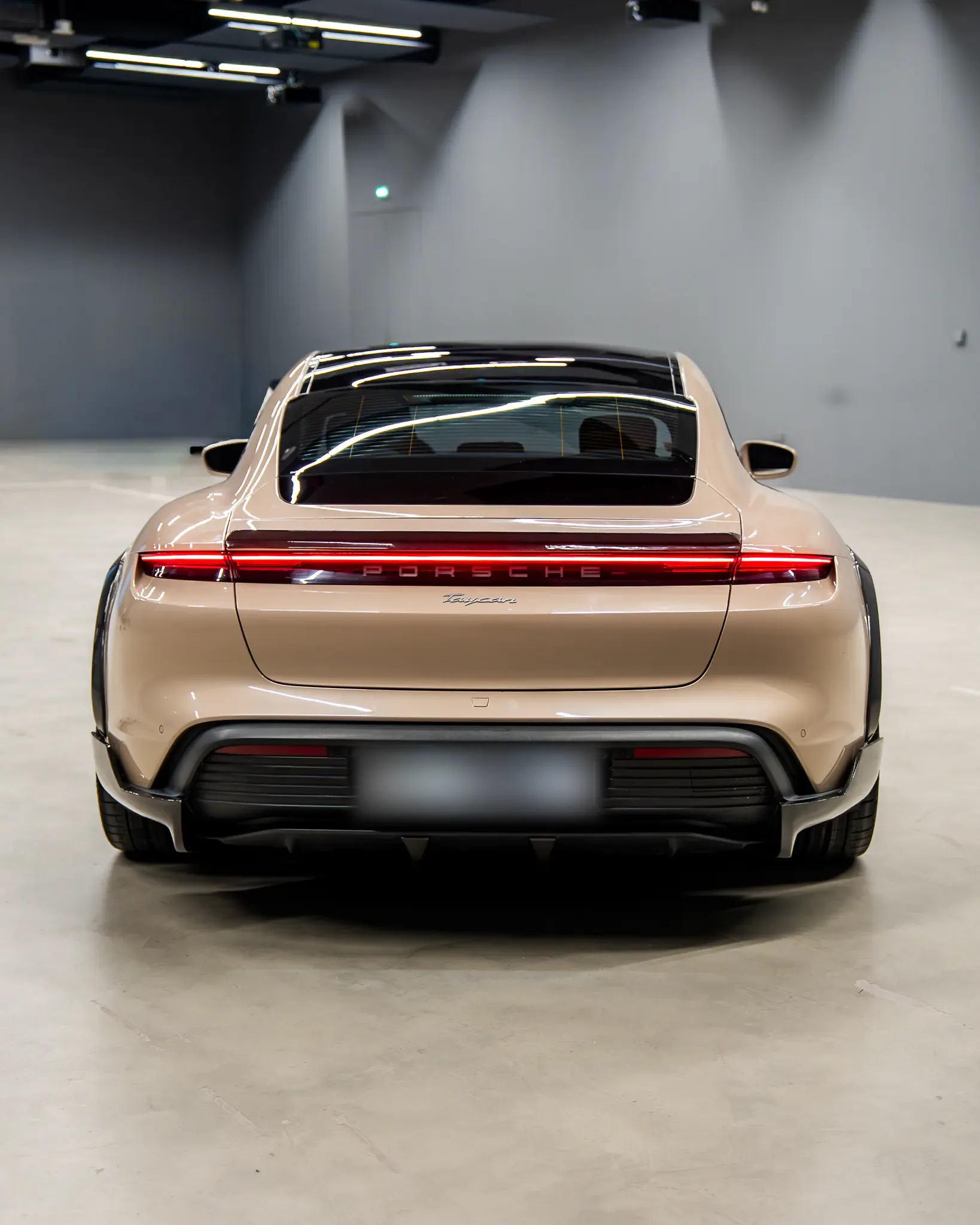 Porsche Taycan by Kynetik Koncepts — rear, carbon diffuser